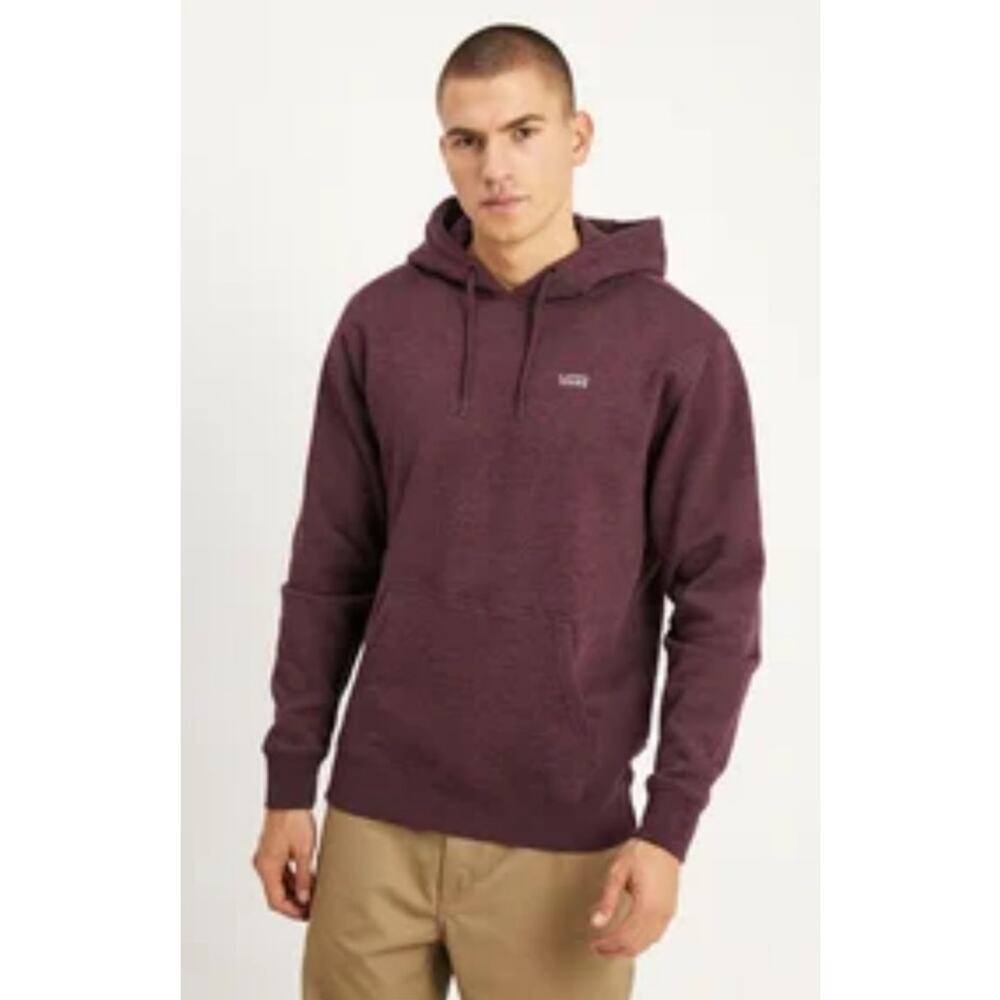 Vans Men Burgundy Maroon Skateboard Port Heather Pullover Hoodie Sweatshirt Smal